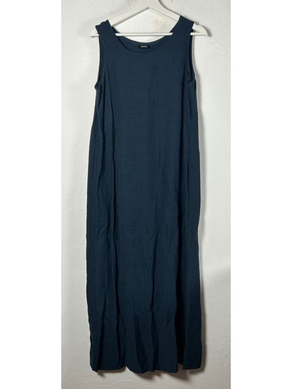 Eileen Fisher Womens Sleeveless Summer Tank Maxi Dress Textured Blue Casual